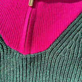 PINK ZIP NECK SWEATER