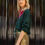 PINK ZIP NECK SWEATER