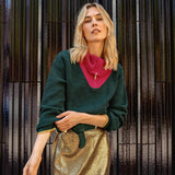 PINK ZIP NECK SWEATER