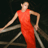 VESTIDO CHEVRON FUEGO