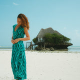 VESTIDO CHEVRON MENTA