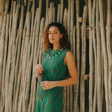 VESTIDO CHEVRON BOSQUE