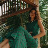 VESTIDO CHEVRON BOSQUE