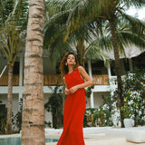 VESTIDO CROCHET ROJO