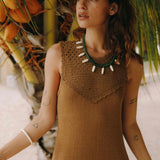 VESTIDO CROCHET CANELA