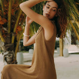 VESTIDO CROCHET CANELA