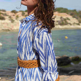 VESTIDO LINO AZUL