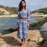 VESTIDO LINO AZUL