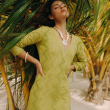 SULFUR ZIG ZAG DRESS