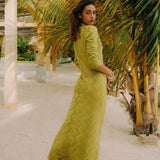 SULFUR ZIG ZAG DRESS