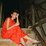 VESTIDO CHEVRON FUEGO