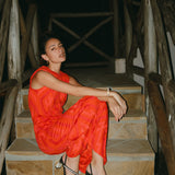 VESTIDO CHEVRON FUEGO