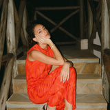 VESTIDO CHEVRON FUEGO