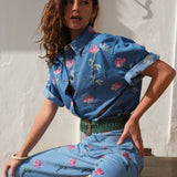 CAMISA DENIM FLORES