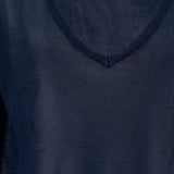 V-NECK TOP INK BLUE
