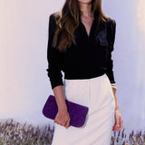 BLACK AND WHITE CREPE DRESS