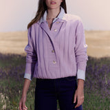 RIBBER SWEATER PINK