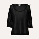 TOP CUELLO REDONDO NEGRO