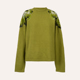 JERSEY FLOR LENTEJUELA VERDE