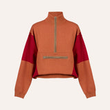 ZIP-NECK SWEATER ORANGE