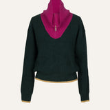 PINK ZIP NECK SWEATER