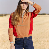 ZIP-NECK SWEATER ORANGE