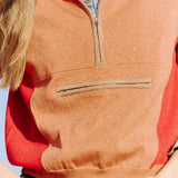 ZIP-NECK SWEATER ORANGE