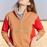 ZIP-NECK SWEATER ORANGE