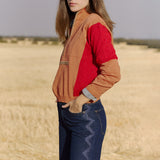ZIP-NECK SWEATER ORANGE