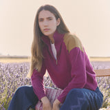 ZIP-NECK SWEATER FUCHSIA