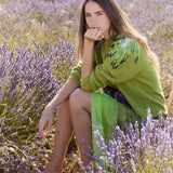 JERSEY FLOR LENTEJUELA VERDE
