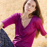 TOP CUELLO REDONDO BUGANVILLA