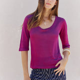 TOP CUELLO REDONDO BUGANVILLA