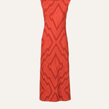 VESTIDO CHEVRON FUEGO