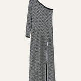 VESTIDO ASIMÉTRICO PLATA