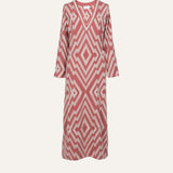 VESTIDO CHEVRON NUDE