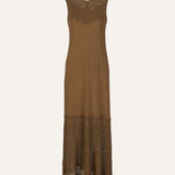 VESTIDO CROCHET CANELA