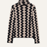 JERSEY VERTICAL NEGRO BEIGE