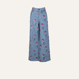 PANTALÓN DENIM FLORES